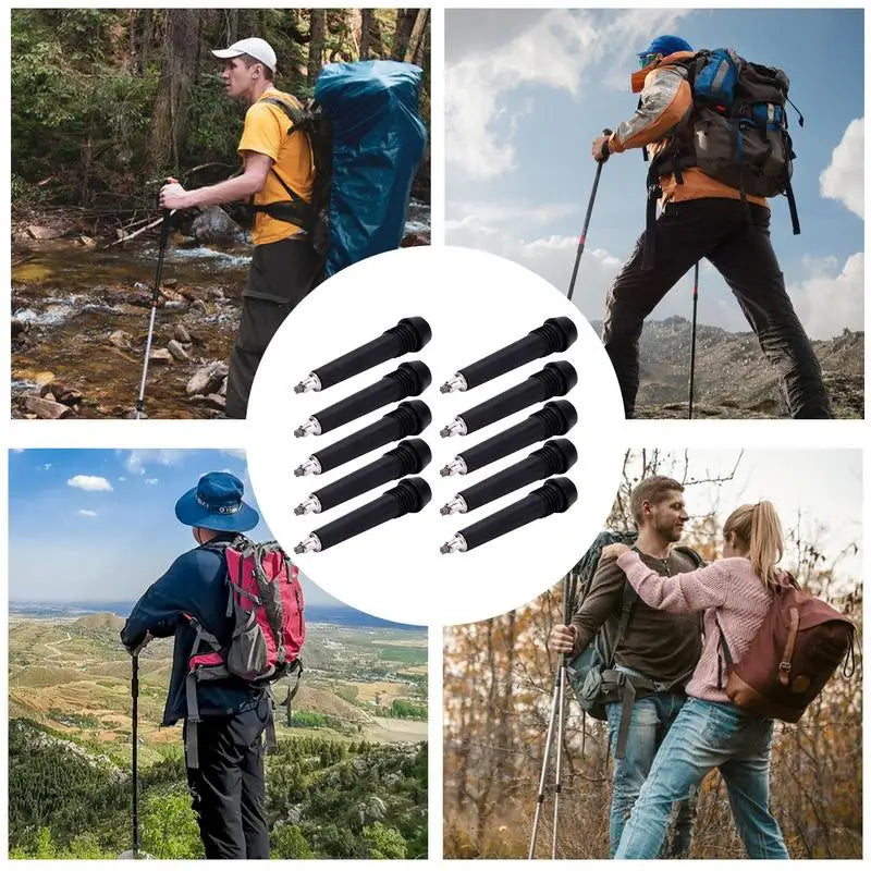 10Pcs Tungsten Carbide Tip, Trekking Pole Nordic Walk Stick, Cane Climb Replacement tip, Alpenstock Outdoor