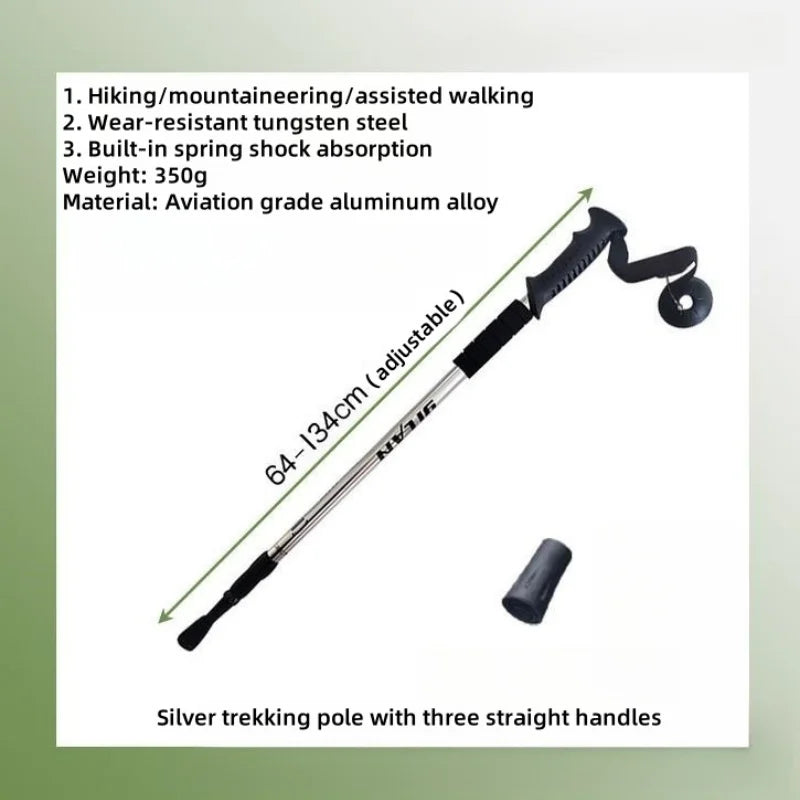 Hiking Trekking Poles, Collapsible,Lightweight, Anti Shock, Hiking or Walking Sticks,Adjustable Hiking Pole for Men and Women