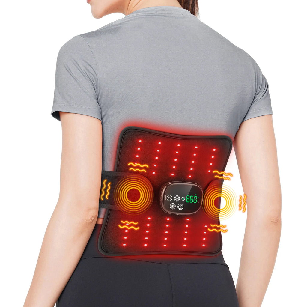 Multifunctional Red Light Massage Pad, 660nm 850nm Near-infrared Light, Vibration Full Body Massager, Relieve Soreness Fatigue