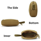 Tactical Small Bag Coin Money Bag Purse Nylon Portable EDC Earphone Key Pouch Outdoor Belt Pack Zipper Card Bags Pocket