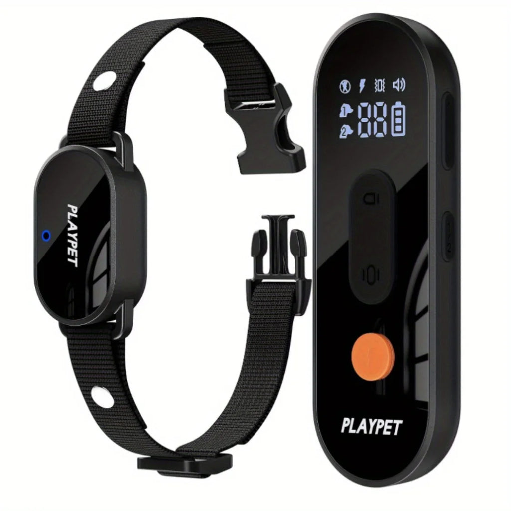 Dog Shock Collar with Remote, Dog Training Electric Collar, Waterproof Rechargeable,Dog Shock Collar with LED Light, Beep, Vibra