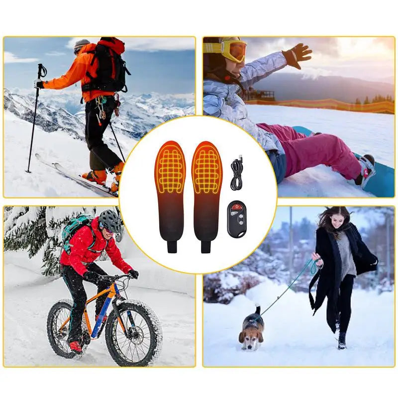 Heated Insoles Battery Rechargeable with Remote Control