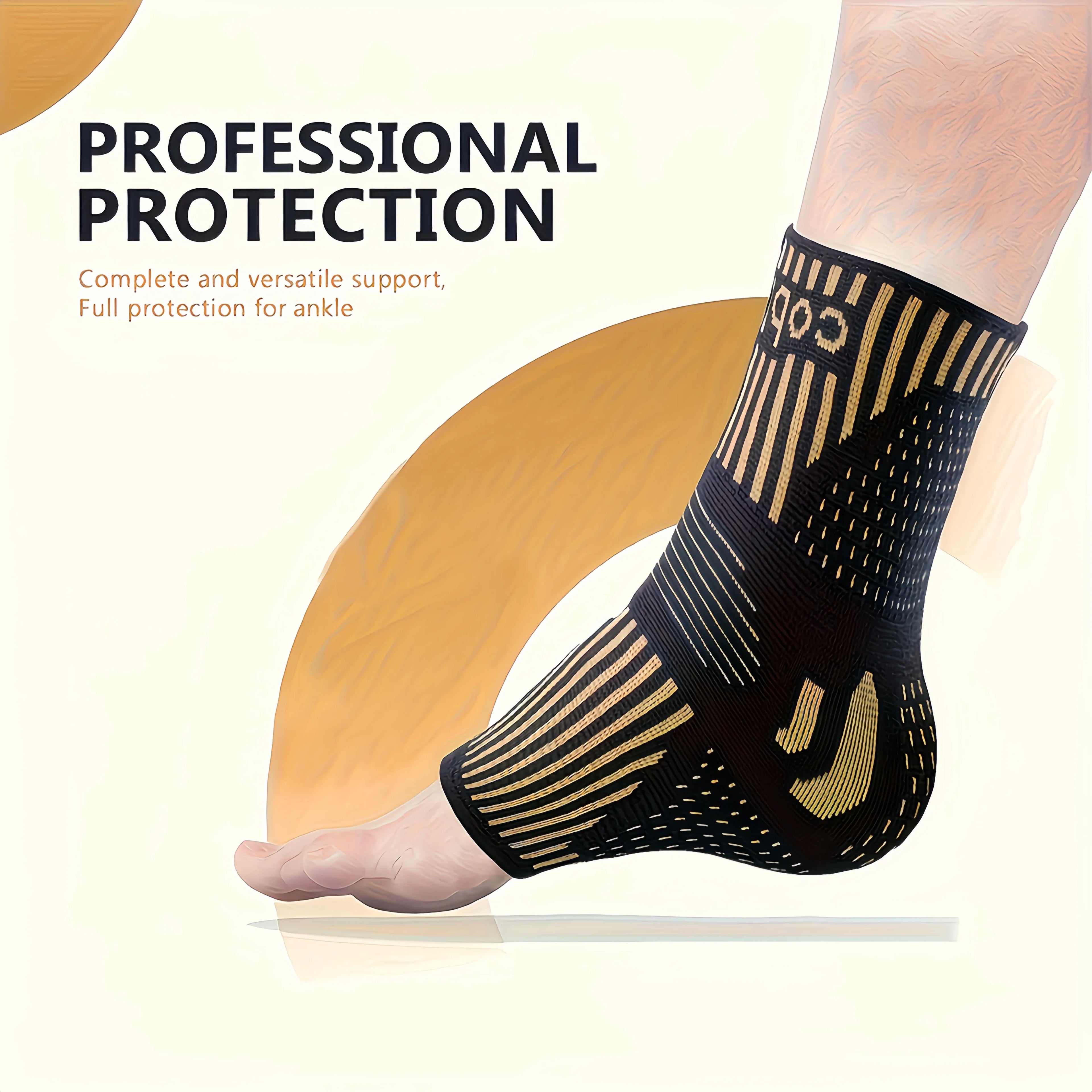2 PCS Copper Ion Sports Ankle socks. Brace, Support, Compression Socks, Basketball, Football, Tennis, Running Protective Gear
