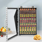 Food Dehydrator 18 Stainless Steel Trays, Fruits, Vegetable, & Jerky Dryer, Digital Adjustable Timer & Temperature Control