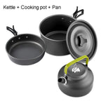 Camping Cookware set, 2-3 people set, Non-stick assorted pots, Travel Tableware Outdoor Picnic & Teapot