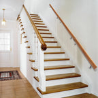 Handrail For Stairs Hand Railings For Decking Ergonomic Stair Wooden Handrail For Home Balcony Decking Doorway Indoors And