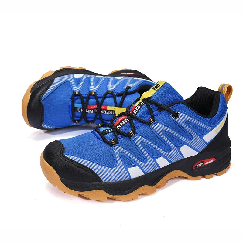 Outdoor Hiking Shoes Men Women, Waterproof Trekking Sneakers, Lace-up Climbing Trainers, Walking Hunting Tactical Boots Big Size 47