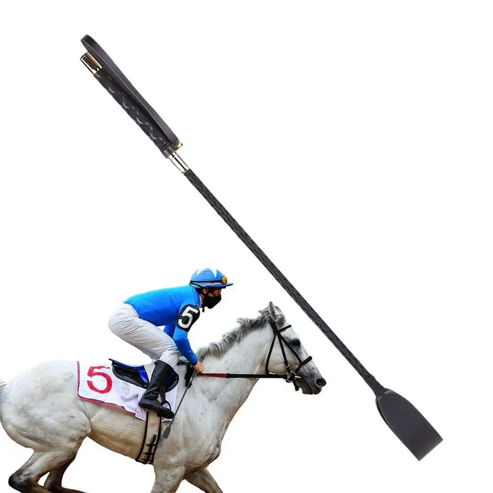 Black Crop For Horse, Portable PU Leather Riding Crop, Durable Horse Equipment, Whip Riding Crop For Horse Racing