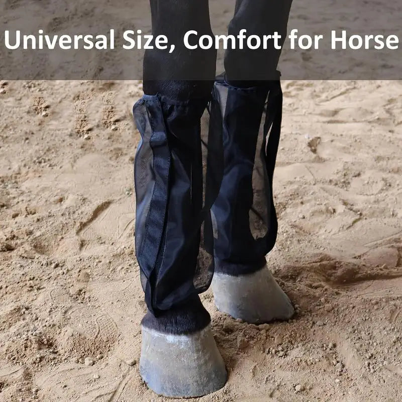 Horse Leg Guards 4 PCS Horse Leggins, Reusable Fly Boots, Fly Boots Horses Minimizes Leg Fatigue Reduces Stomping