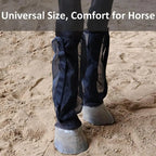 Horse Leg Guards 4 PCS Horse Leggins, Reusable Fly Boots, Fly Boots Horses Minimizes Leg Fatigue Reduces Stomping