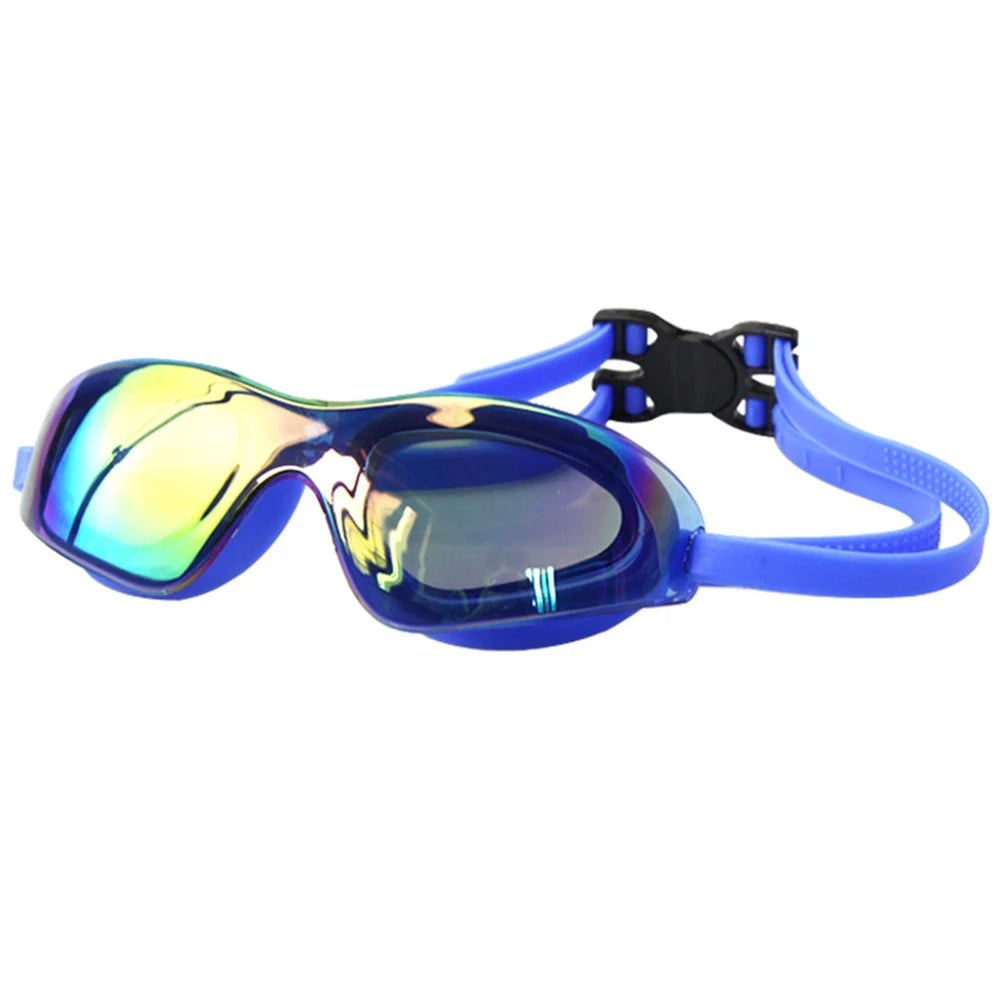 Swimming Anti-fog Goggles, Adjustable Electroplate Diving Glasses, No Leaking , Swim Sports Eyewear, for Women Men Youth Kids