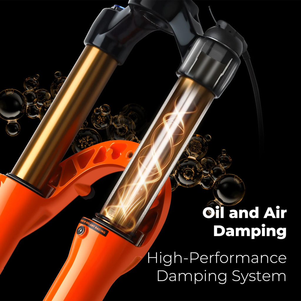 BOLANY Bike Air Fork 27.5/29inch 120mm Travel Oil Air Suspension Lightweight Magnesium Alloy Quick Release Bicycle Fork