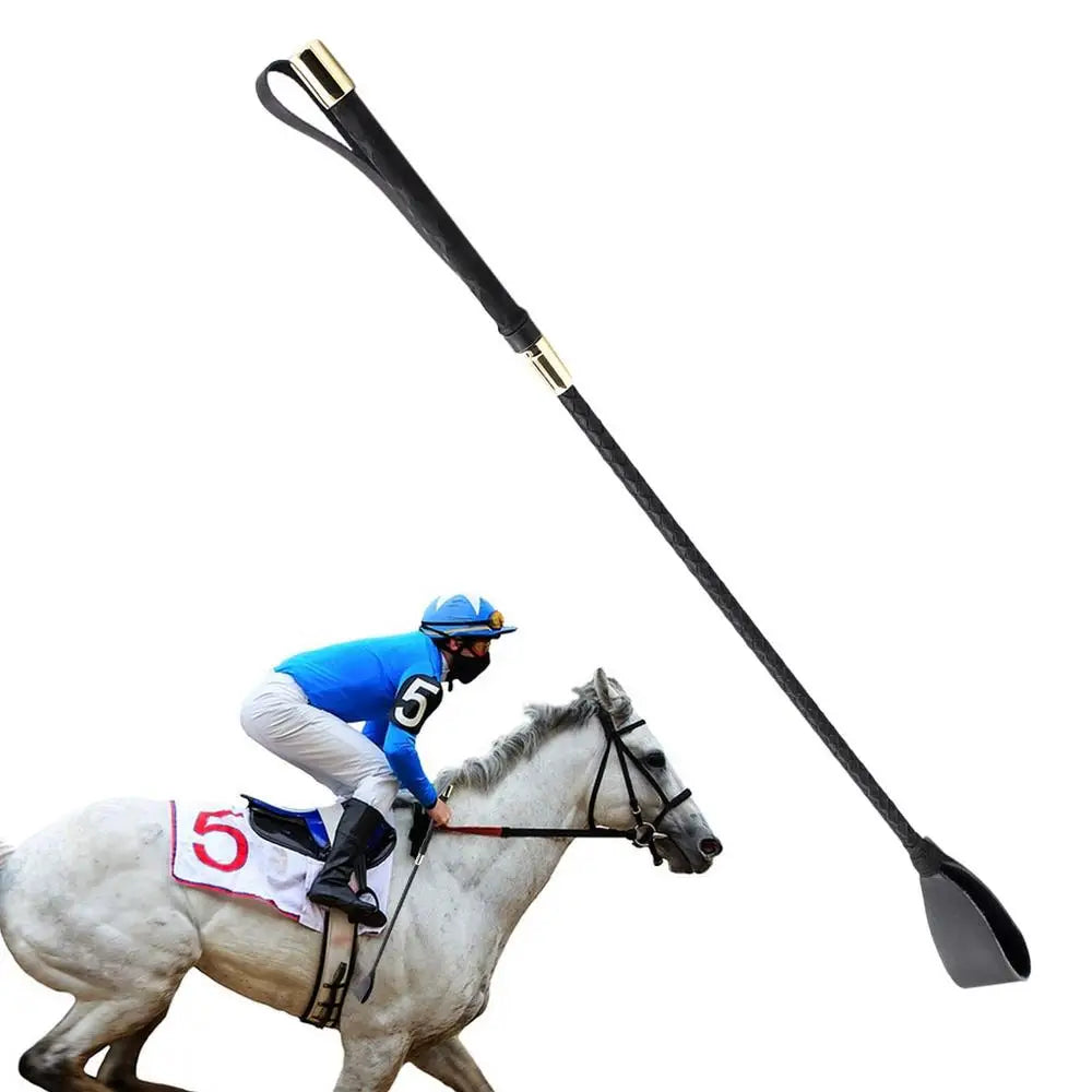 Black Crop For Horse, Portable PU Leather Riding Crop, Durable Horse Equipment, Whip Riding Crop For Horse Racing