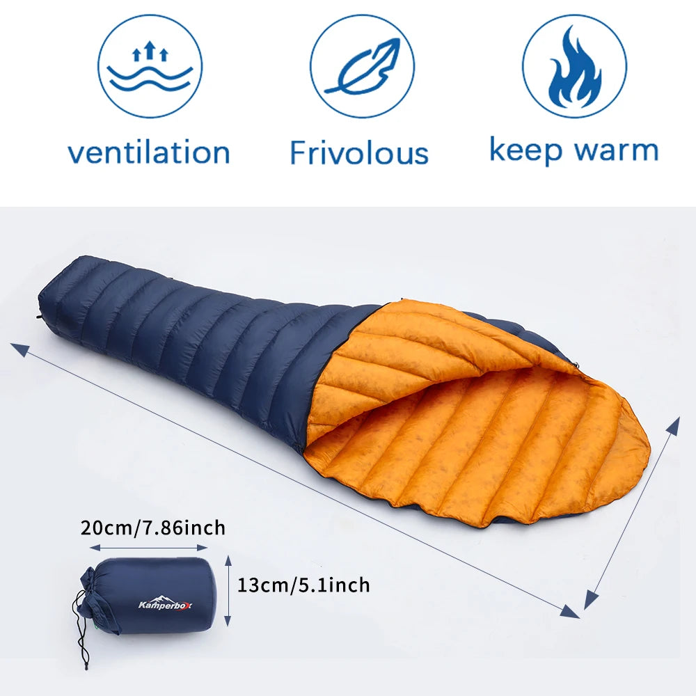 Kamperbox Ultralight Down UL250 Sleeping Bag,  Outdoor Camping Sleeping Bag