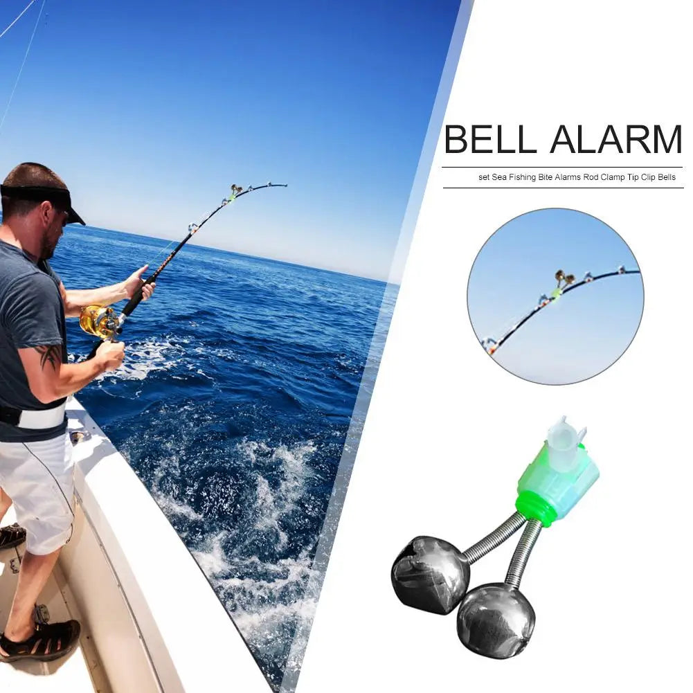 20-1PCS Fish Bite Alarm, Twin Spiral Bells Fishing Indicator Bait Alarm, Outdoor Night Fishing Alarm Bell Fishing Equipment