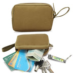Tactical Small Bag Coin Money Bag Purse Nylon Portable EDC Earphone Key Pouch Outdoor Belt Pack Zipper Card Bags Pocket