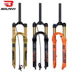 BOLANY Bike Air Fork 27.5/29inch 120mm Travel Oil Air Suspension Lightweight Magnesium Alloy Quick Release Bicycle Fork