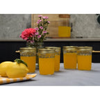 12 pack 8oz Clear Quilted Glass Canning Jars, regular mouth Airtight Seal Dishwasher Safe Jams Pickles Sauces Preserving