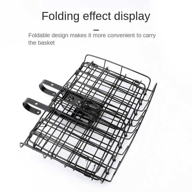 Mountain Bike Folding Hanging Basket, Bicycle Front or Rear Bold Side Trailer Basket