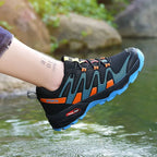 Outdoor Hiking Shoes Men Women, Waterproof Trekking Sneakers, Lace-up Climbing Trainers, Walking Hunting Tactical Boots Big Size 47