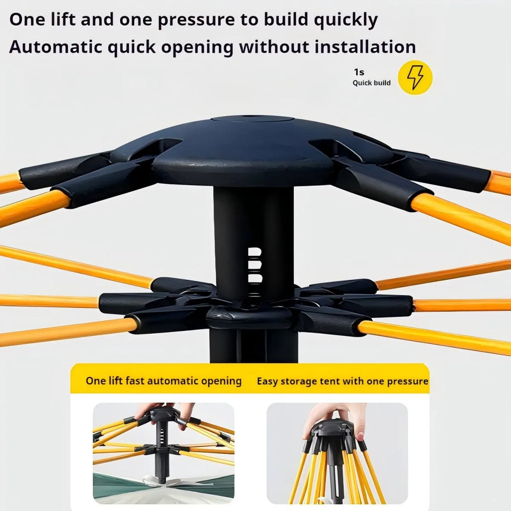 Outdoor Sunshade shelter Camping Tent, Self-driving, Travel Reactive Camping tent, Two doors and two windows