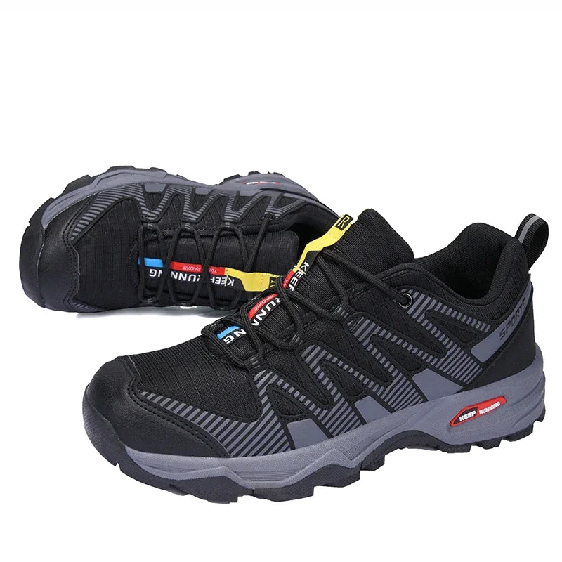 Outdoor Hiking Shoes Men Women, Waterproof Trekking Sneakers, Lace-up Climbing Trainers, Walking Hunting Tactical Boots Big Size 47