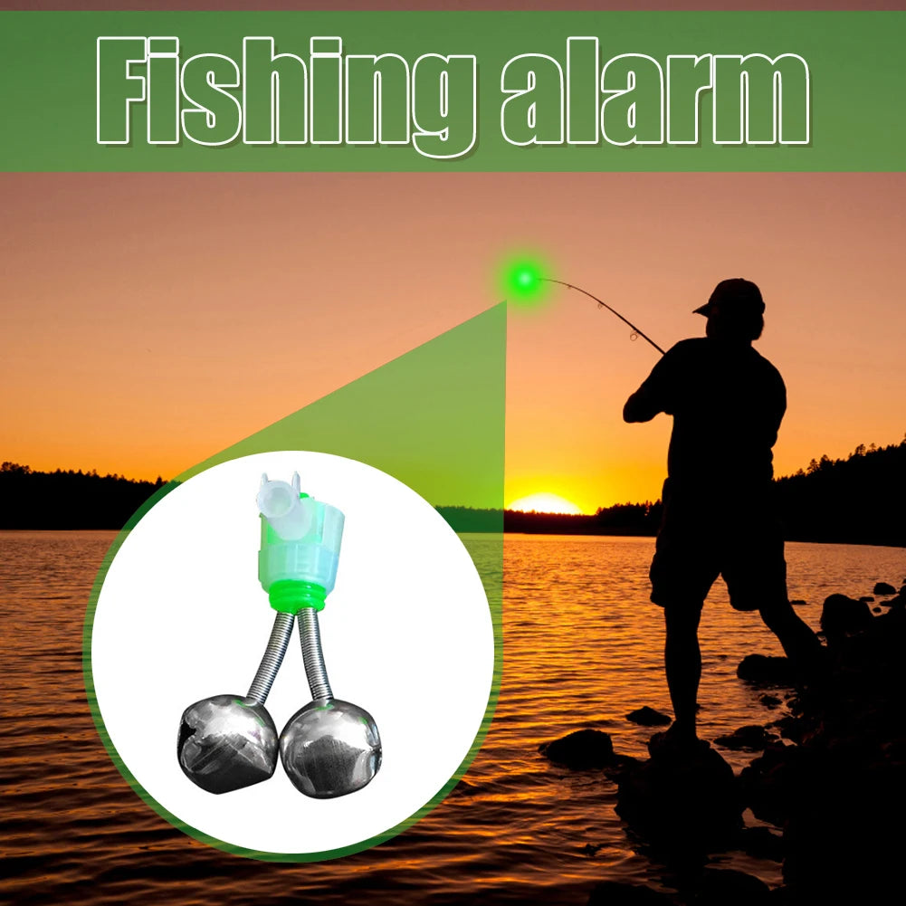 20-1PCS Fish Bite Alarm, Twin Spiral Bells Fishing Indicator Bait Alarm, Outdoor Night Fishing Alarm Bell Fishing Equipment