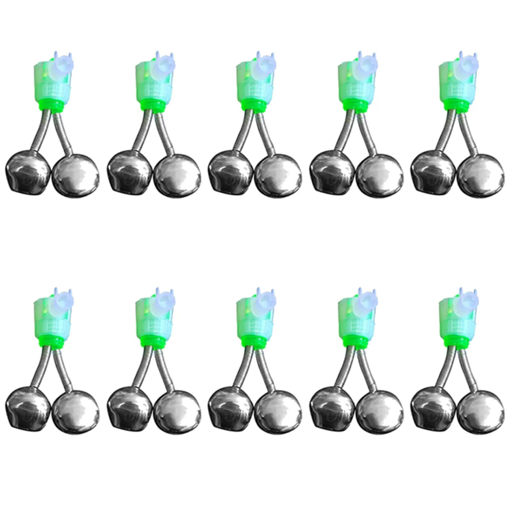 20-1PCS Fish Bite Alarm, Twin Spiral Bells Fishing Indicator Bait Alarm, Outdoor Night Fishing Alarm Bell Fishing Equipment