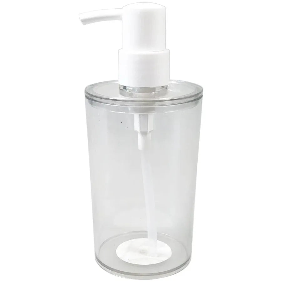 3 pack Clear Plastic Liquid Soap Pump Dispenser 12oz Capacity