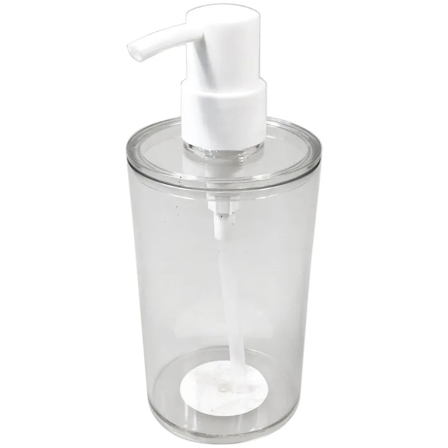 3 pack Clear Plastic Liquid Soap Pump Dispenser 12oz Capacity