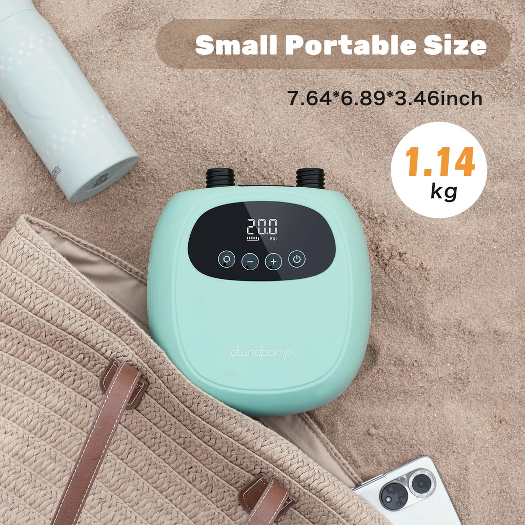 dwndpump Electric 20PSI SUP Pump, 38.48Wh Battery, Paddle Board Inflation/Deflation for Kayak, Boat, Surfing Board Stand, Up Paddle