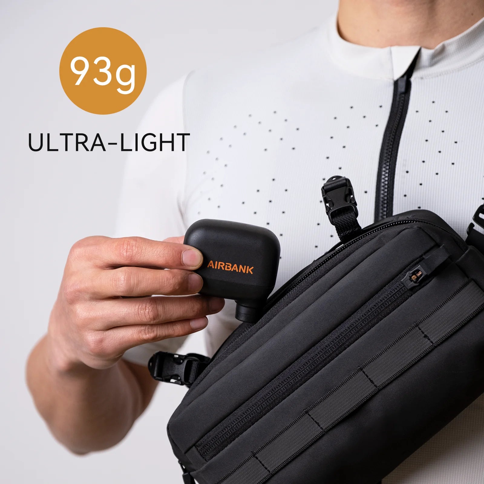 AIRBANK Pocket SE Mini Electric Pump For Bicycle, portable, cordless, fast charging bike accessories, Bike Tire Presta Schrader Valve