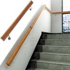 Handrail For Stairs Hand Railings For Decking Ergonomic Stair Wooden Handrail For Home Balcony Decking Doorway Indoors And
