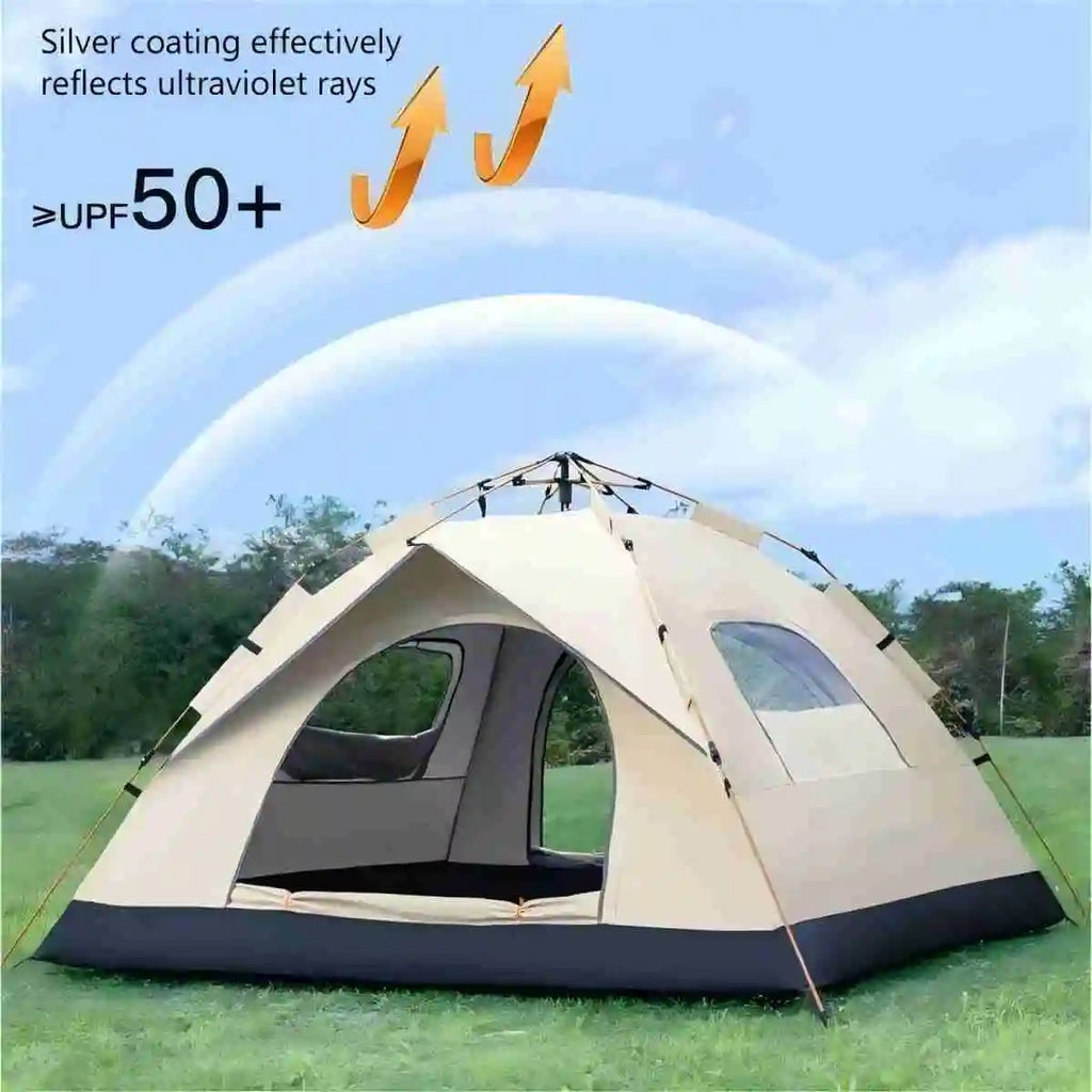 Outdoor Sunshade shelter Camping Tent, Self-driving, Travel Reactive Camping tent, Two doors and two windows