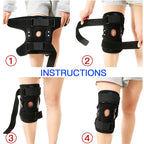 Adjustable Hinged Knee Brace Support Wrap for Meniscus Tear