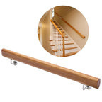 Handrail For Stairs Hand Railings For Decking Ergonomic Stair Wooden Handrail For Home Balcony Decking Doorway Indoors And